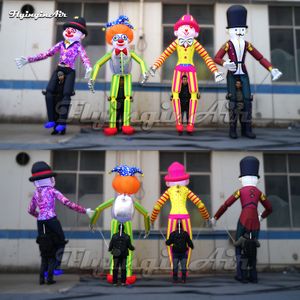 Beleuchtung aufblasbare Clown Puppe Parade Kostüm Multi-Stil Walking Blow Up Cartoon Figur Anzug für Karneval Bühnenshow