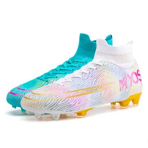 Vestido sapatos altos tornozelo respirável futebol masculino TFFG ao ar livre Treinamento profissional botas de futebol não -lip zapatos de 230211