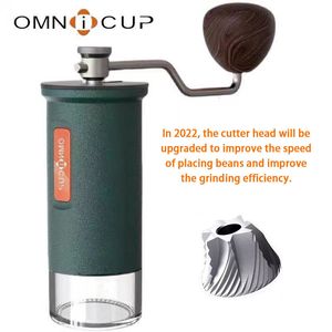 Manual Coffee Grinders Omnicup High Quality Grinding Machine Burr Mill Mini Bean Milling Portable Kitchen 230211