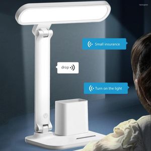 Tischlampen LED-Standlampe Touch Control Nachttisch USB-Aufladung Handyhalterung Licht Speicherfunktion für Wohnzimmer