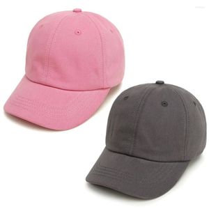 Аксессуары для волос Baby Girl Baseball Caps розовые черно белые серо -серо -дети с низкой профилем солнце
