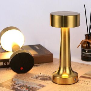 Table Lamps Cordless Bar Dining USB Rechargeable Restaurant Dimming Desk Lights Reading Lamp For Room Home Decor