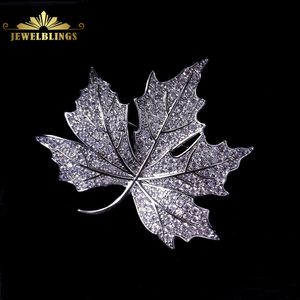 Pins Brooches Queen Vintage Micro Pave CZ Canadian Maple Leaf Victorian Stylized Sugar Pin Bling Mother Gift Shawl Coat Jewelry 230211