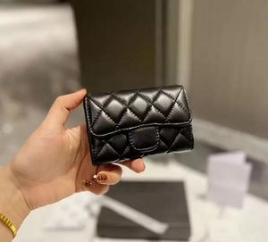 2023Mini Coin Purses Wallets for Womens Classic Designers Luxurys Short Wallet Fashion Credit Cards Holder Caviar Sheepskin Pocket Bags Genuine Leather5688