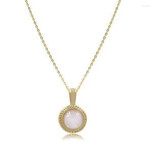 Hänge halsband charm för kvinnor gåva guldfärgkedja med liten halvbollform halsband uttalande smycken grossist