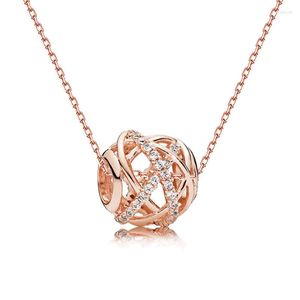 Pendant Necklaces UFOORO S925 String Silver Neck Chain Light Luxury Rose Gold And Color Temperament Galaxy Necklace For Woman Created Gift