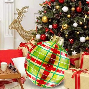 Party Decoration Christmas Balls Pendant Hanging Hole Inflatable Ornament Golden Snowflake Xmas Balloon For