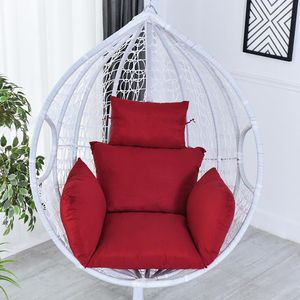 Pillow /Decorative Hanging Basket Chair For Single Solid Color Thicken Swing Seat With Zipper Washable Rocking Pad No