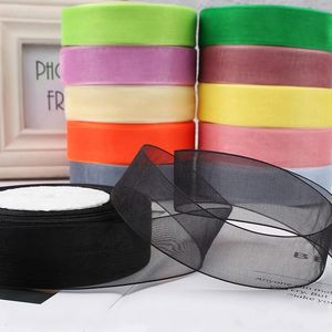 450yards Organza Ribbons Wholesale Wedding Christmas Birthday Party Decoration Diy Gift Wrapping Ribbons Random Color! Ingen färgspecificerad!