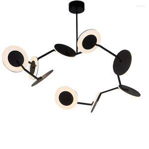 Chandeliers LED Nordic Minimalist Luxury Modern Disc Chandelier Creative Personality Designer Dining Room Pendant Lamps Fixture