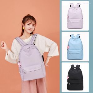 School Bags Women Simple Japan Style Canvas 14" Laptop Backpacks Girls Shopping Travel Daily Waterproof Cute Ladies Backpack