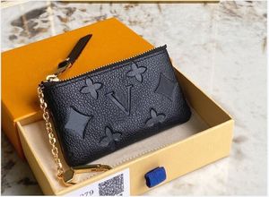 Keychains Lanyards Designers luxurys KEY POUCH POCHETTE CLES Women Mens Key Ring Credit Card Holder Coin Purses Mini Wallet Bag M62650 M80879 ID Bags