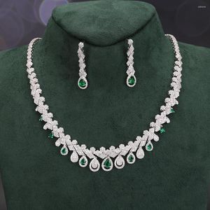 Серьги ожерелья набор 11.11 Tirim Fashion Bride for Women Accessories Объединение Dubai Party Bridal Accessorie