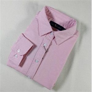 Novos estilos camisas femininas blusa cor sólida mulher bordado de cavalo de cavalo clássico de camiseta clássica de camiseta lapela slim camisa