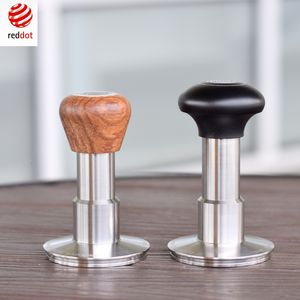 Tampers The force tamper with metal/wooden handle flat base 58.5mm Hand Press Coffee powder hammer Tools 230211