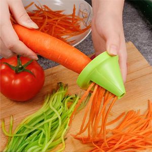 Desfiado espiral cenoura rabanete cortador vegetal slicer dispositivo ralador cozinhar ferramenta de cozinha gadget funil modelo