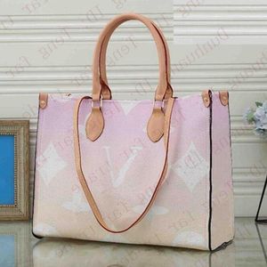 3A designer bag ON THE GO MM GM PM Fashion Tote shoulder cross body Bags Sunrise Pastel Embossed Leather Women flower print Ladies Luxury shopping city purse handbags
