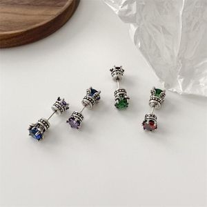 Ohrstecker Retro Zepter Farbe Zirkon Für Frauen Mädchen High Grade Luxus Mode Machen-alte Ohr Schmuck Zubehör Geschenk 202