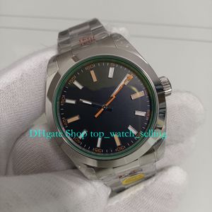 2 orologi automatici stile per uomo 40mm quadrante nero cristallo verde blu V12 acciaio 904L Cal.3131 movimento bracciale orologio da polso sportivo meccanico