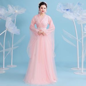 Stage Wear 2023 Orientale Elegante Hanfu Per Le Donne Stile Tradizionale Cinese Fata Principessa Vestito Delle Ragazze Del Costume Dell'annata Del Partito SL4700