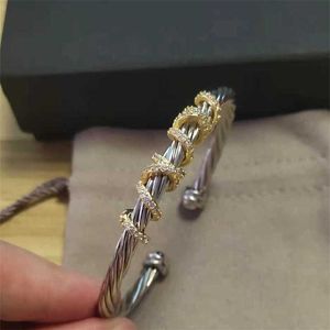 Antique Store Luxry Bleasing Toptan Eşsiz Bilezikler Bilezik Moda Bangles Torsion Wire Marka Vintage Mücevher Sevgililer Düğün Hediyesi Twisted Kablo 4mm