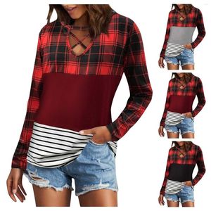 女性用シャツの女性のブラウスヴィンテージトップスblusas mujer de moda 2023 verano patchwork plaid女性ブラウスプラスサイズの女性布