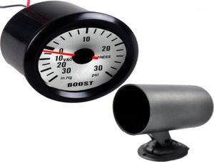 Universal 2quot 52mm Black Shell Car PSI Turbo Gitle Blue LED Pressão Relógio Medidor de automóvel Auto Medidor1 Boost Gauges8010201