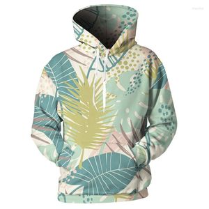 Men's Hoodies Cloudstyle Cosplay Men Big Leaf Print 3D Sweatshirt Hawaiian Pullover Hip Hop Streetwear Funny Tracksuit Coats Drop Ship