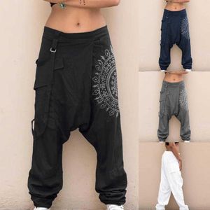 Men's Pants Size Pockets Men Waist Casual Elastic Wide Print Leg Fashion Men's