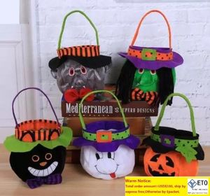 New Halloween Pumpkin Bucket Cartoon Vampire Black Cat Ghost Bagbags Bolsas de bruxa Halloween Candy Bag Party Gift Candy Bags