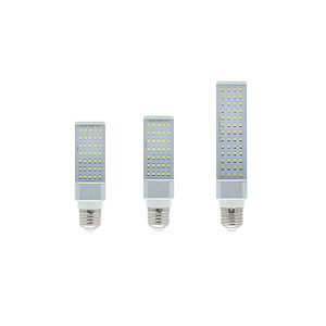 5W G24 E26 BULB 2-PIN Plug-in horisontella eftermonteringslampor 9W Ersättare 85V-265V 180 ﾰ Visa vinkel infälld ner glödlampan varm vit 3000-3500k crestech168