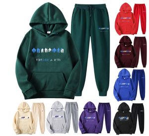 Herren-Trainingsanzüge, Trapstarter-Kapuzen-Trainingsanzüge, bedrucktes Logo, Fleece-Jogging-Set, lässige Sportbekleidung, Damen-Sportbekleidung, Anzug in Übergröße