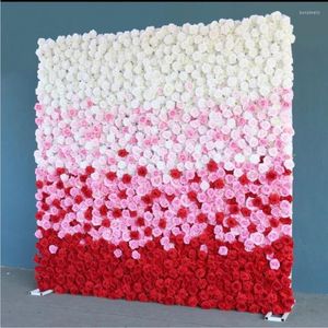 Fiori decorativi Personalizzati Fiore artificiale Rosa Peonia Ortensia Sfondo finto muro Sfondo matrimonio Brithday Display Decorazioni natalizie