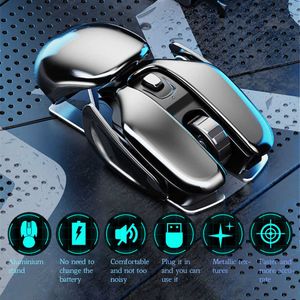Mice PX2 Metal 2.4G Rechargeable Wireless Mute 1600DPI Mouse 6 Buttons for PC Laptop Computer Gaming Office Home Waterproof Mouse J230607
