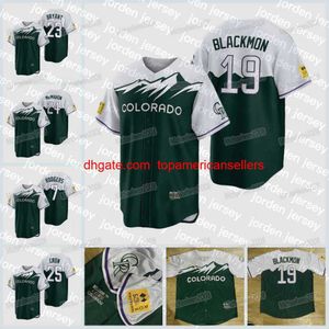 Maglie da baseball personalizzate 19 Charlie Blackmon Rockie 2022 City Connect Jersey Kris Bryant Ryan McMahon Yonathan Daza Brendan Rodgers Connor