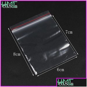 Gift Wrap New 100Pcs/Lot 6X8Cm Plastic Bags Transparent Thick Seal Sealed Moistureproof Selfstyled Pe Handheld Drop Delivery Home Ga Dhuu2