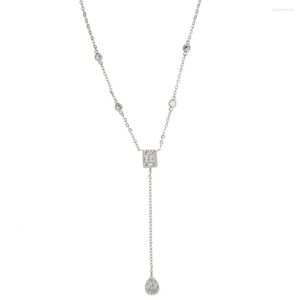 Catene che vendono 2023 Lovely Chic Y Lariat lunga catena color argento ciondolo moda collane per regalo di gioielli da donna