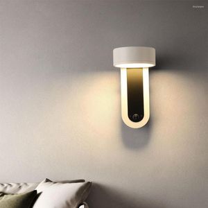 Vägglampa nordiska USB -lampor hem el loft dekoration led belysning sconces för sovrum sovrum telefon laddning ljus fixturer strålkastare