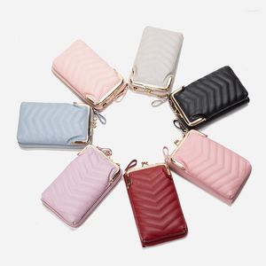 Duffel Bags Good Quality Soft Leather PU Mini Shoulder Mobile Phone Versatile Women Purse Travel