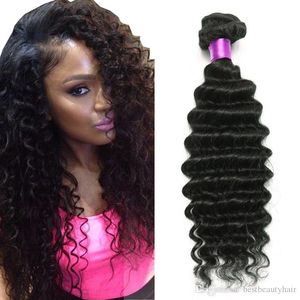 Brazilian Deep Wave Virgin Hair Brazilian Hair Bundles 4pcs lot100% Curly Virgin Hair Factory Selling Cheap Deep Wave Curly Weave Online