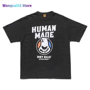 Camisetas masculinas Humano Made T-shirt Gráfico de algodão Camise