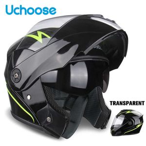 Caschi da ciclismo Casco da moto Flip Up Doppia visiera Lente Motocross Racing Casco Moto Casco modulare in carbonio Sicuro Moto Donna Adulto J230213