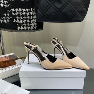 Buty sukienne Slim Sandały z diamentem na wysokim obcasie z czubkiem palca 9cm różowy luksusowy designerski designer