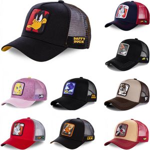 قبعات الكرة العلامة التجارية أنيمي الرسوم المتحركة Snapback Cap Cotton Baseball Men Women Hip Hop Dad Mesh Hat Trucker Drop