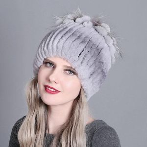 Beanies Beanie/Skull Caps Kvinnor Plush Päls stickad ullhatt Autumn Winter Tjock varm svamp Form Cap Casual Bekväma ryska damer