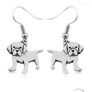 Kolczyki żyrandolowe Dangle Bohemian Vintage Labrador Retriever Drop Pendientes Brincos Boho Big Long For Women Boucle Doreill Dhwiu