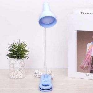 Table Lamps Bedside Lamp One-key Start LED Reading Wide Lighting Angle Clip Type Portable Light Eye Protection