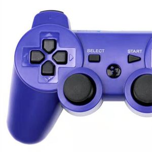 Wysokiej jakości bezprzewodowe kontrolery gier Bluetooth podwójny szok dla stacji stacji 3 PS3 joysticks gamepad z logo i opakowaniem detalicznym