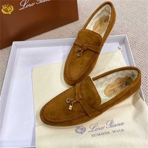 مصمم إيطاليا لوروبيانا أحذية Yangjing عالية الإصدار 2023 New Pina مريح Lefu أحذية Khaki Bean Shoes