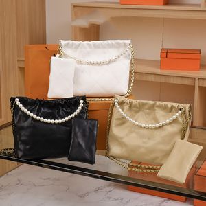 Chanei Two Piece Set Luxury Tote Bag designersbag handväska äkta läder med små plånbok shoppingväskor mode axelväskor för kvinnor handväska 28x22x7cm